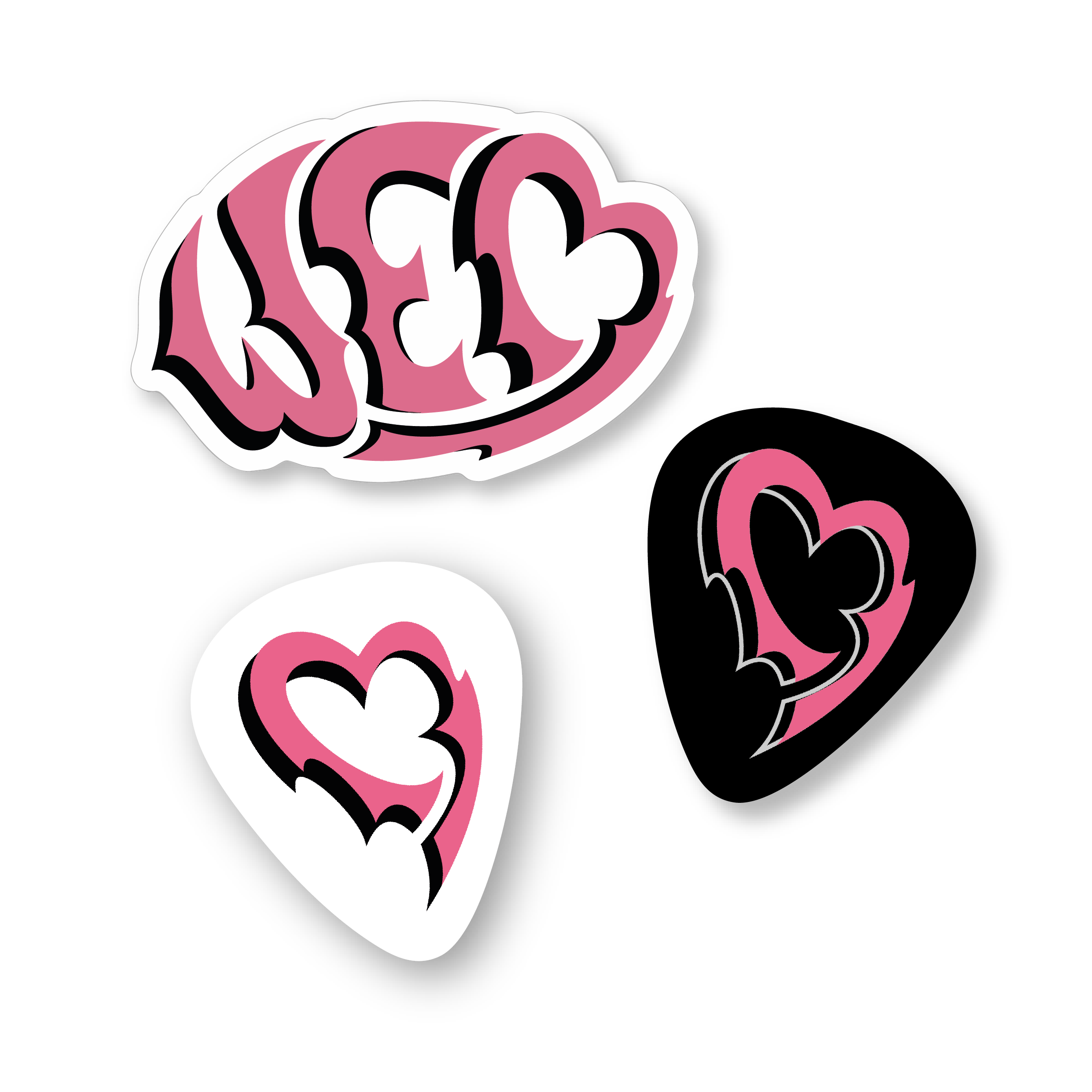 Pack 3 stickers + 2 médiators