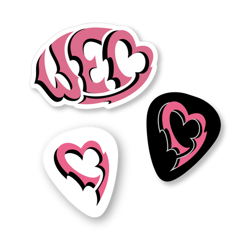 Pack 3 stickers + 2 médiators